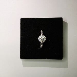 Elegant 3CT Moissanite Ring Silver